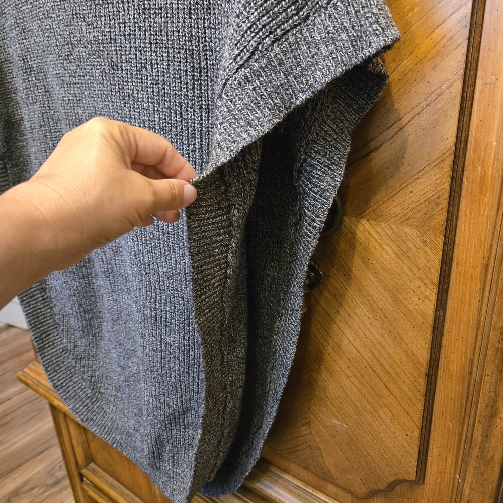 Roots Gray Knit Cowl Neck Poncho - Picture 6 of 8